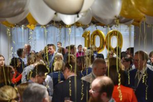 Staff in the Wells Suite Celebrating UCEM's centenary year