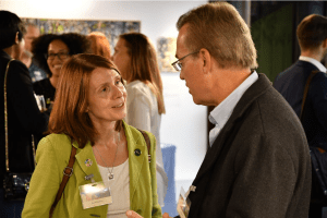 Guests networking after the talks