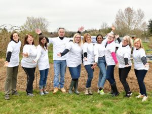 Staff volunteers at Courage Park