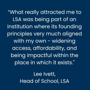 Lee Ivett, head of London School of Architecture