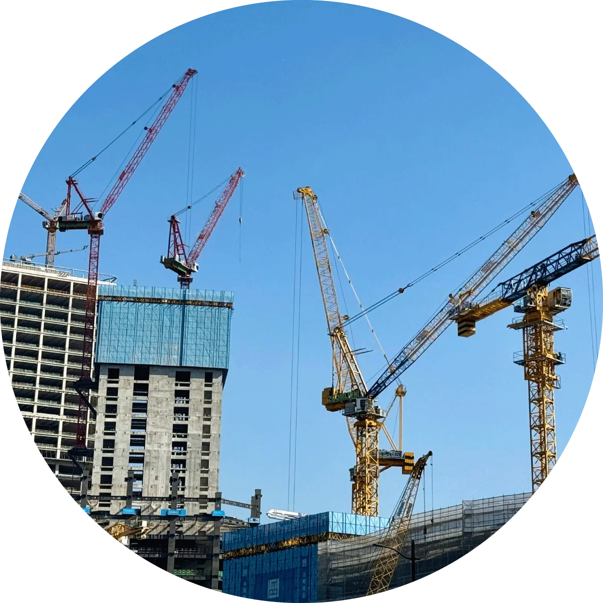 Modern methods of construction - construction site cranes