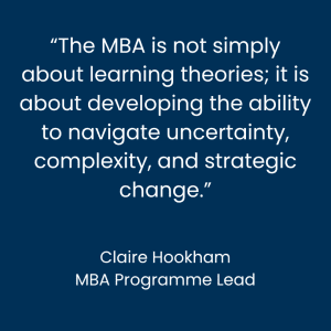 The MBA is not simply about learning theories; it is about developing the ability to navigate uncertainty, complexity, and strategic change. University of the Built Environment