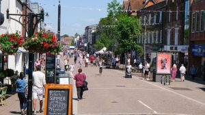 Pedestrianisation trial in Newbury
