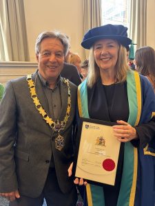 Mayor of Reading Paul Gittings and Amanda Clack - University of the Built Environment