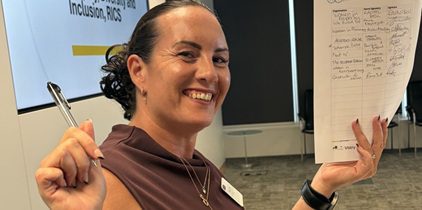 Rianne Scott from Construction for Women signs MoU created by through the Built Environment Gender Collective
